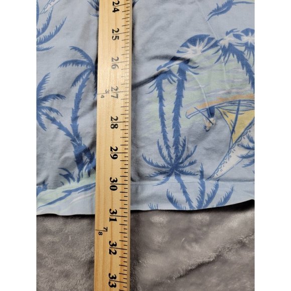 Polo Ralph Lauren Clayton Mens 2XL Blue Short Sleeve Hawaiian Button‎ Down Shirt - Picture 3 of 6